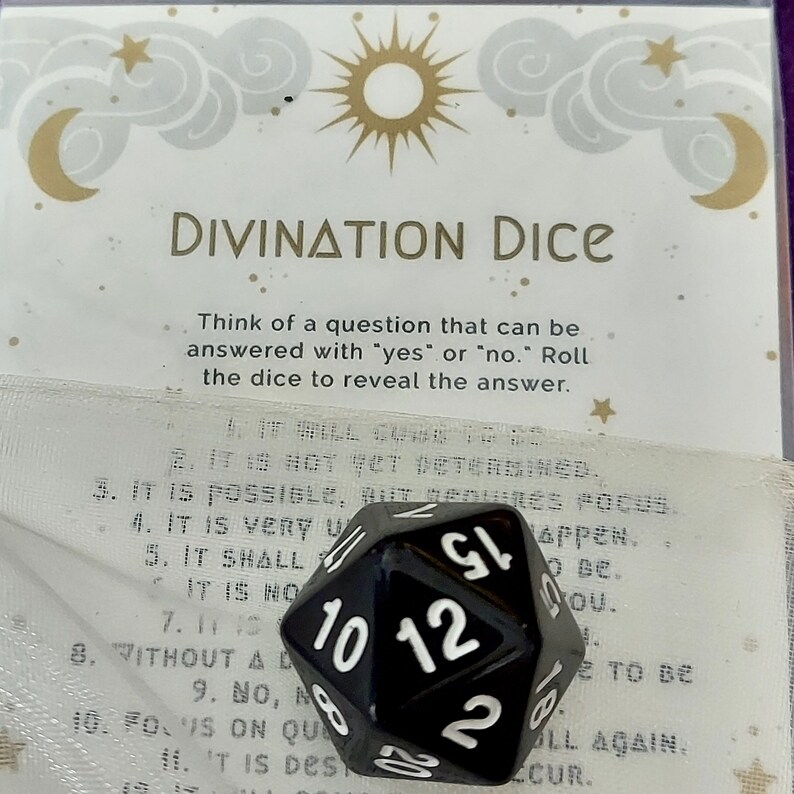 DIVINATION DICE Divination Tool Fortune Telling Kit Etsy