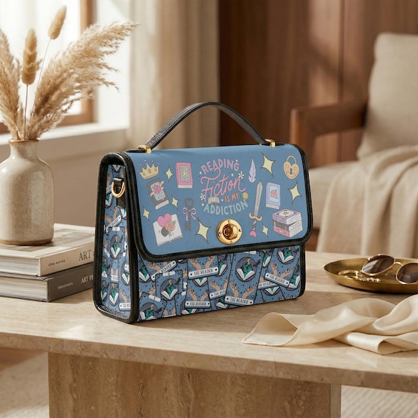 Reading Fiction Classic Women's Canvas Satchel Crossbody Bag