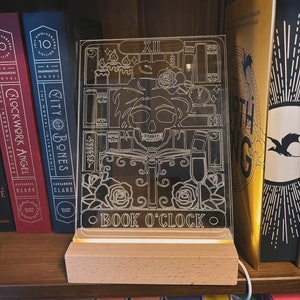 Book O Clock Tarot Karte LED Acryl Licht