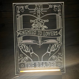 Vijanden van geliefden tarotkaart led acryllicht