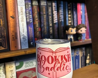 Bookish Baddie Wine Glass