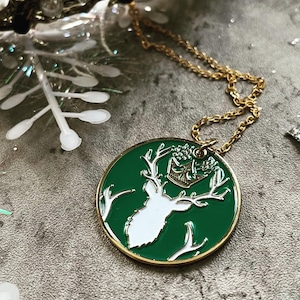 Oficjalnie licencjonowany amulet naszyjnika Orynth Tron ze szkła