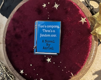 Azriel Enamel Book Pin