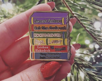 Crescent City Bookstack Enamel Pin