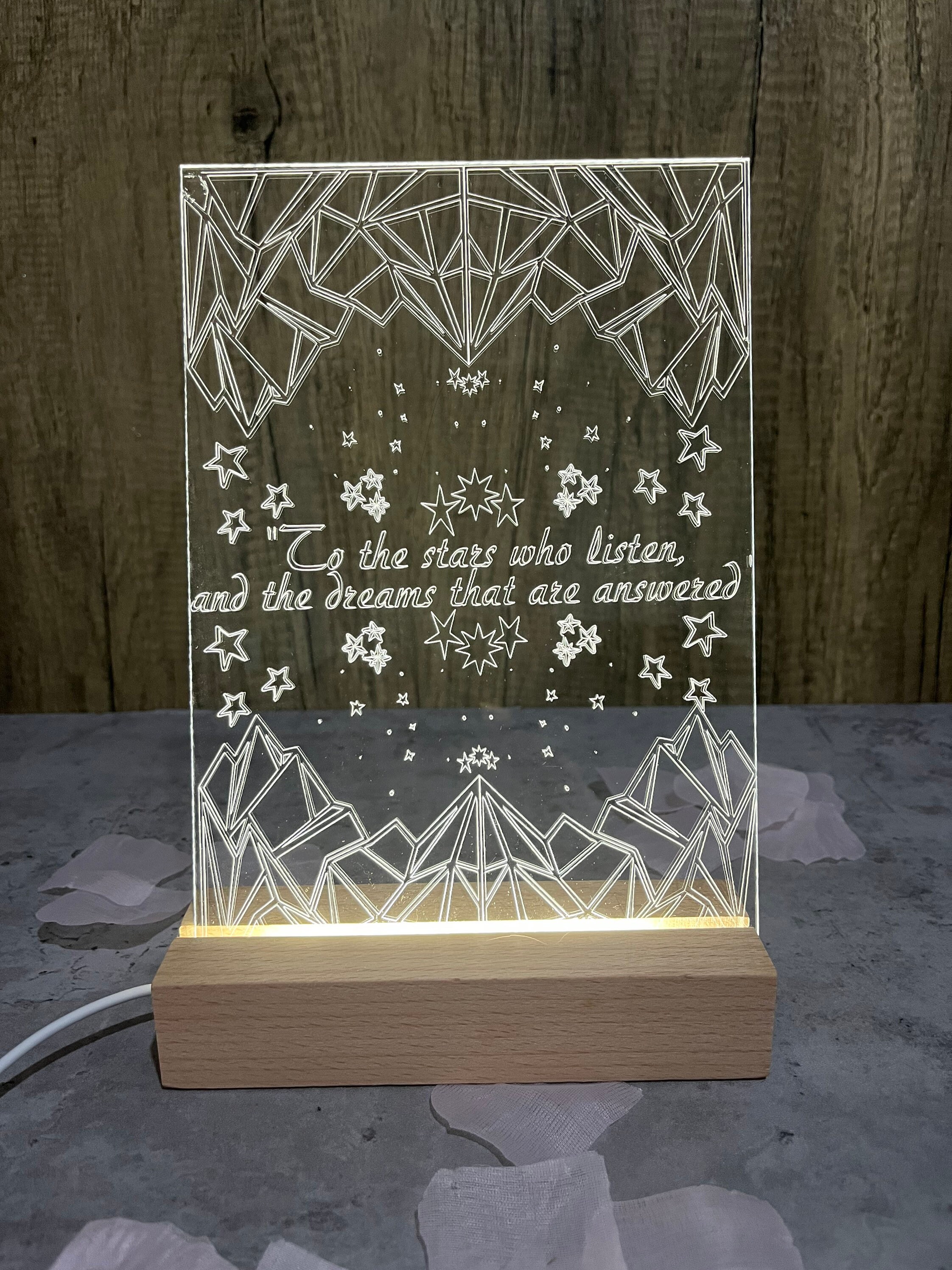 Officially Licensed ACOTAR Night Court LED Acrylic Light Etsy