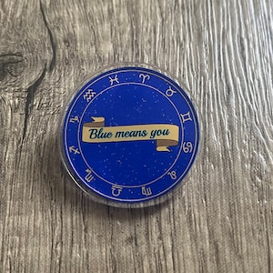 Zodiac Academy Blue Acrylic Pin