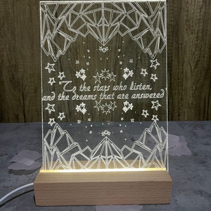 Officially Licensed ACOTAR Night Court LED Acrylic Light