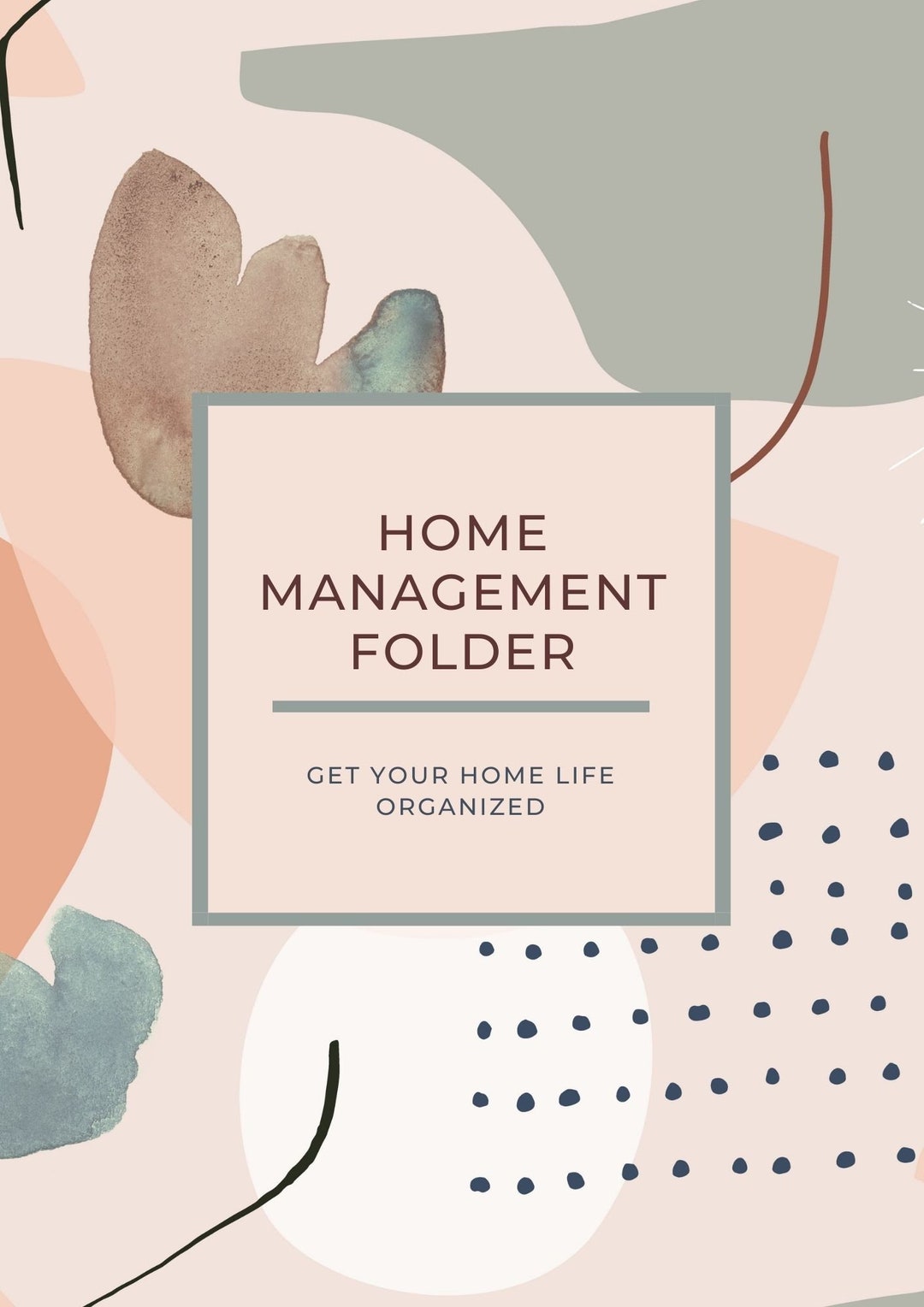 Printable Home Management Planner / Home Management Folder / Home ...