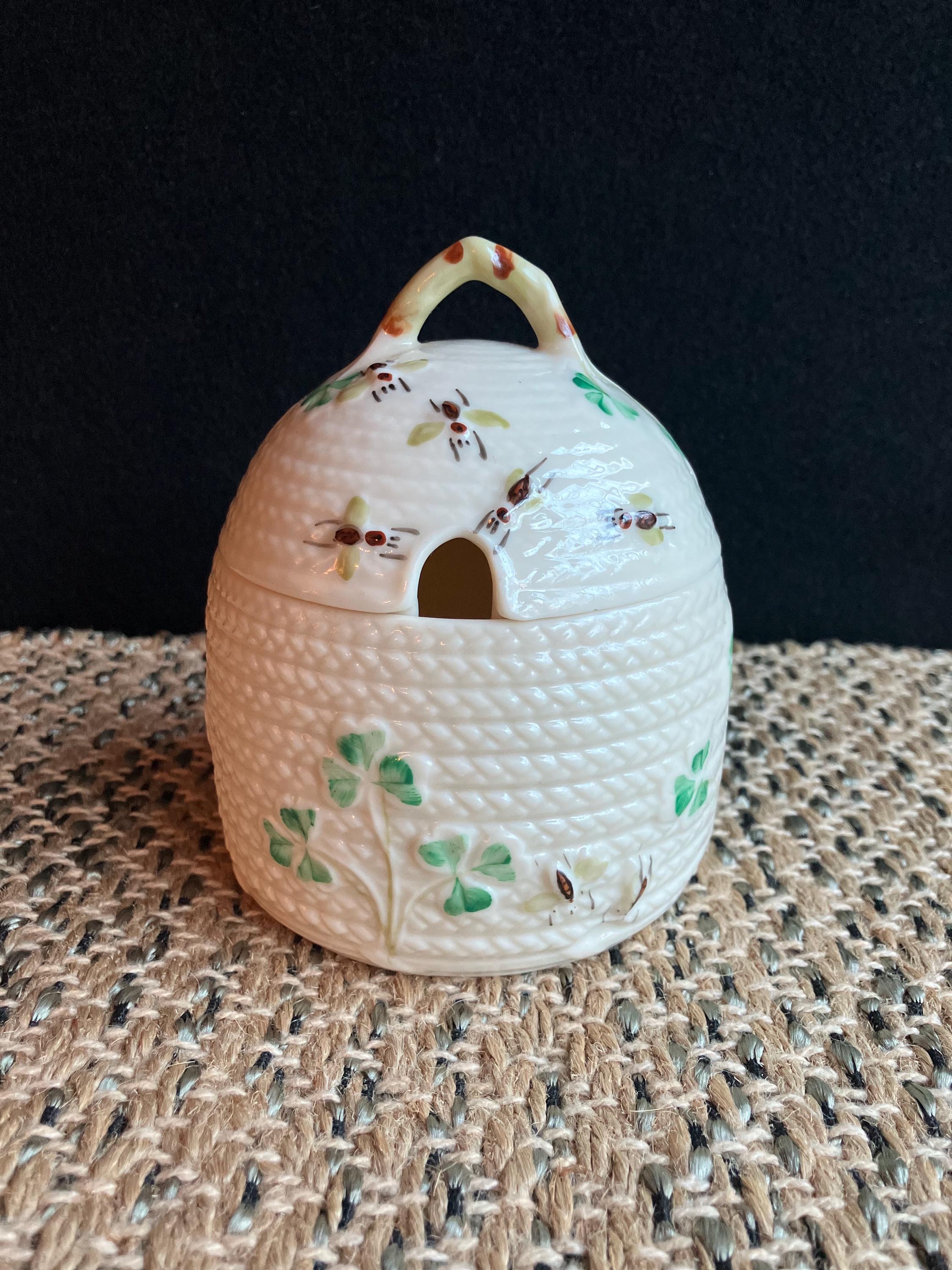 Belleek Honey Pot - Etsy