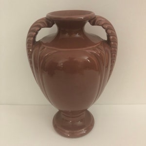 Haeger Mauve Vase 1980s, Haeger Urn Styled Vase, Rose Centerpiece Vase, Floral Arrangement Vase Gift