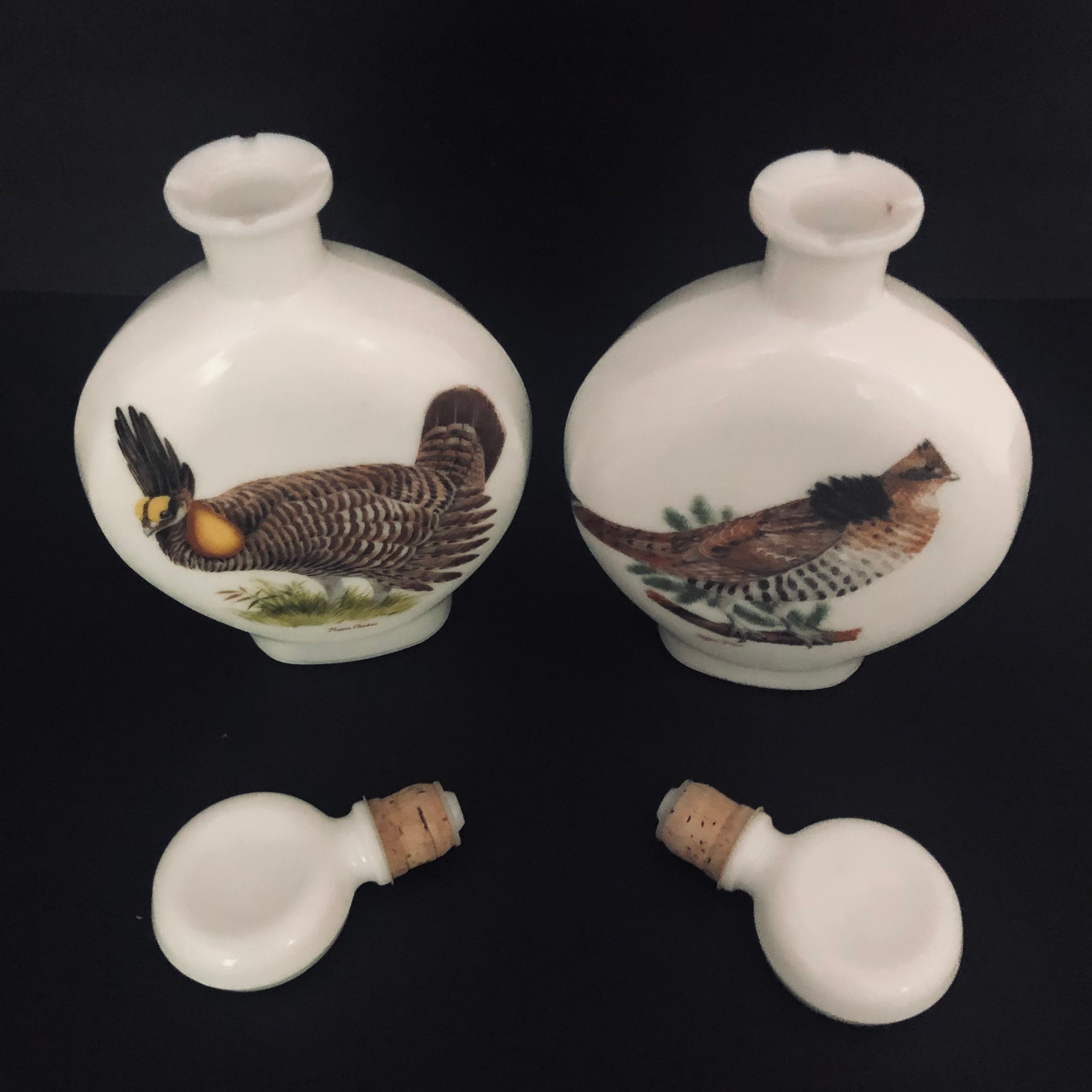 Field Birds Jim Beam Whiskey Decanters 1969 Rustic Bar Etsy