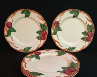 Franciscan Apple Luncheon Plates 9 5/8”, Vintage Collectible Franciscan Ware, California Production Midcentury