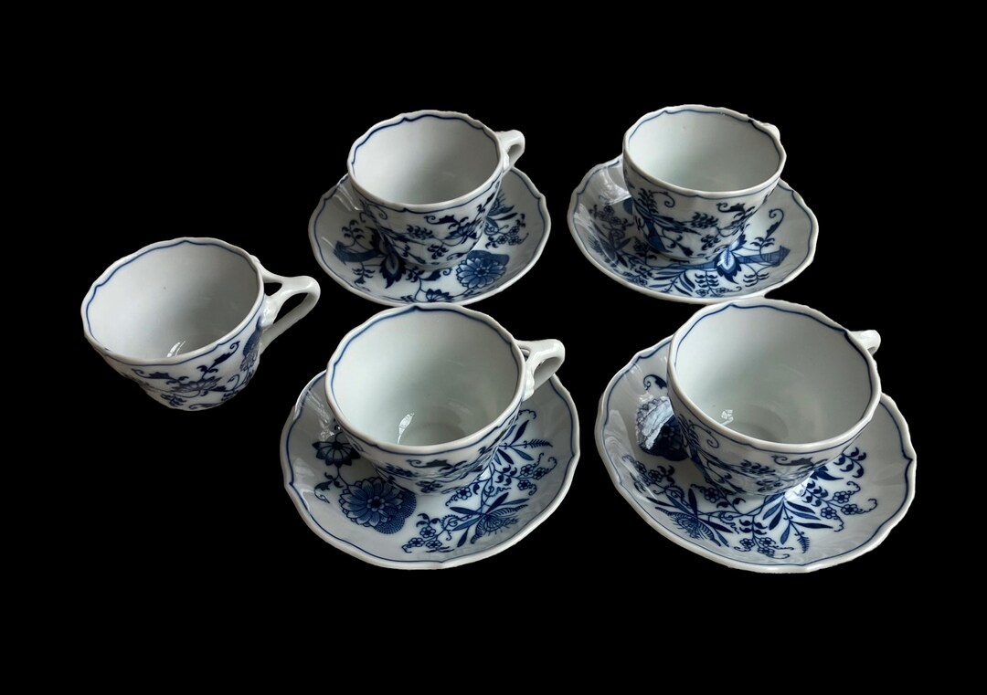 Vintage Blue Danube Cups and Saucers Set: Mascot China Japan - Etsy