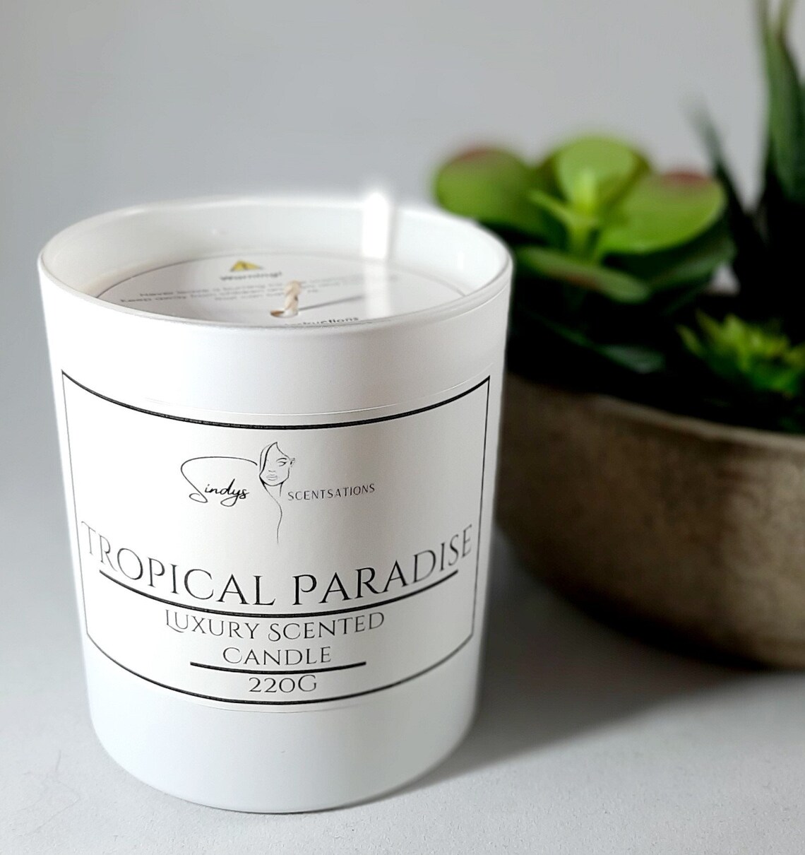 Luxury Scented Candle Tropical Paradise 220g Etsy