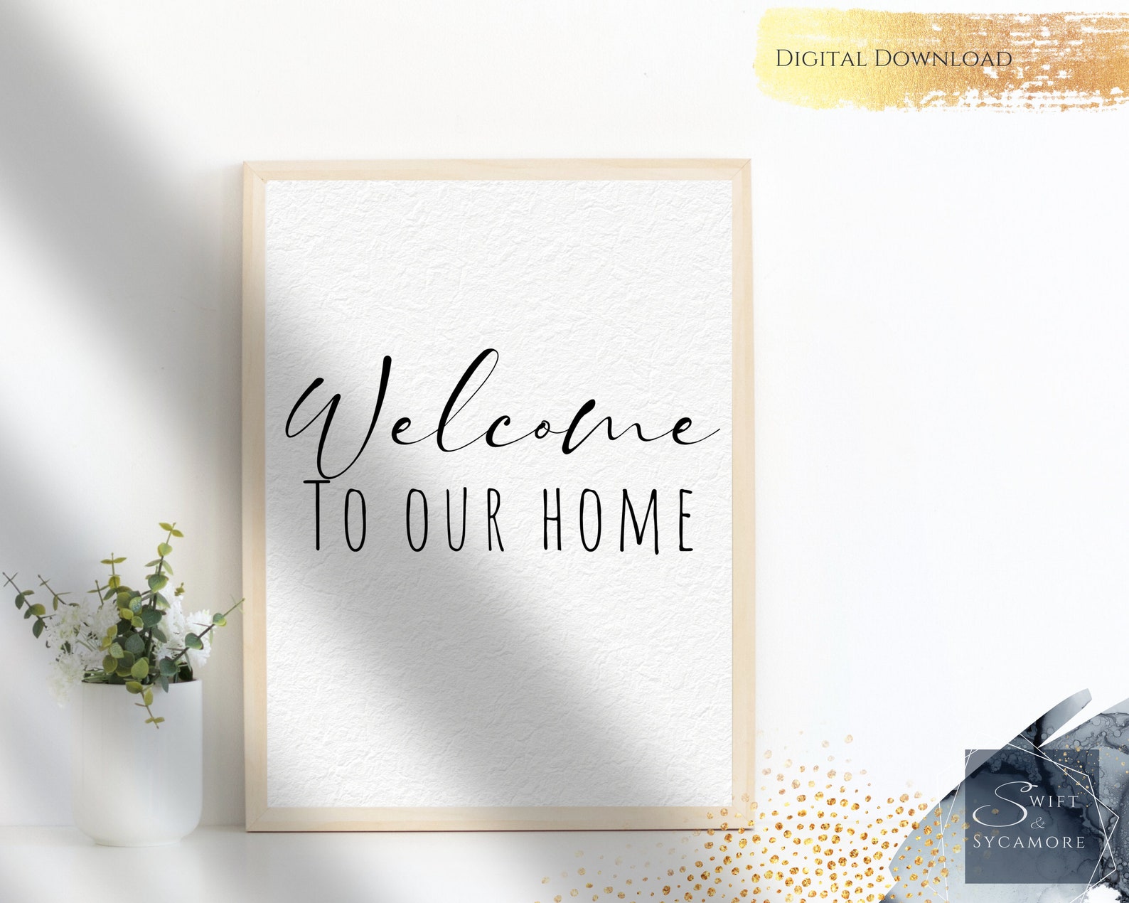 Welcome to Our Home, Printable Artwork, Downloadable Prints, Text Print ...
