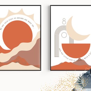 Shakespeare Poster Printable, Light Academia Decor, College Dorm Decor For Girls, Terracotta Wall Art Set Of 2, Modern Boho, Friluftliv