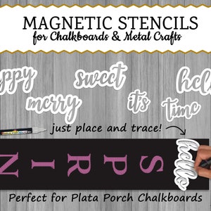 Magnetic Seasonal Chalkboard Stencils for DIY Signs, Reusable Stencils,  Stencils for Chalkboards, Custom Chalkboards, Stencil Craft, Art Kit 