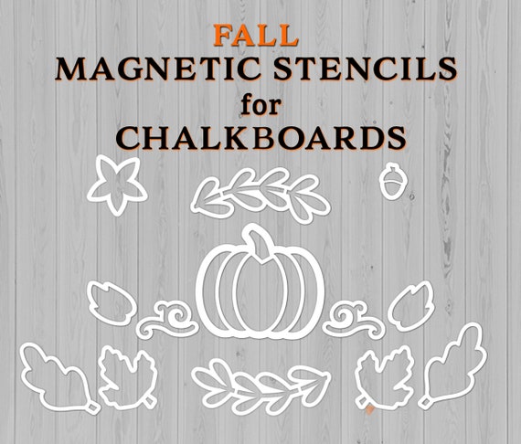 Fall Stencils for Chalkboards Magnetic Chalkboard Stencils for Plata  Outdoor Signs Bistro Bar Restaurants Wedding Fall Craft Kit 