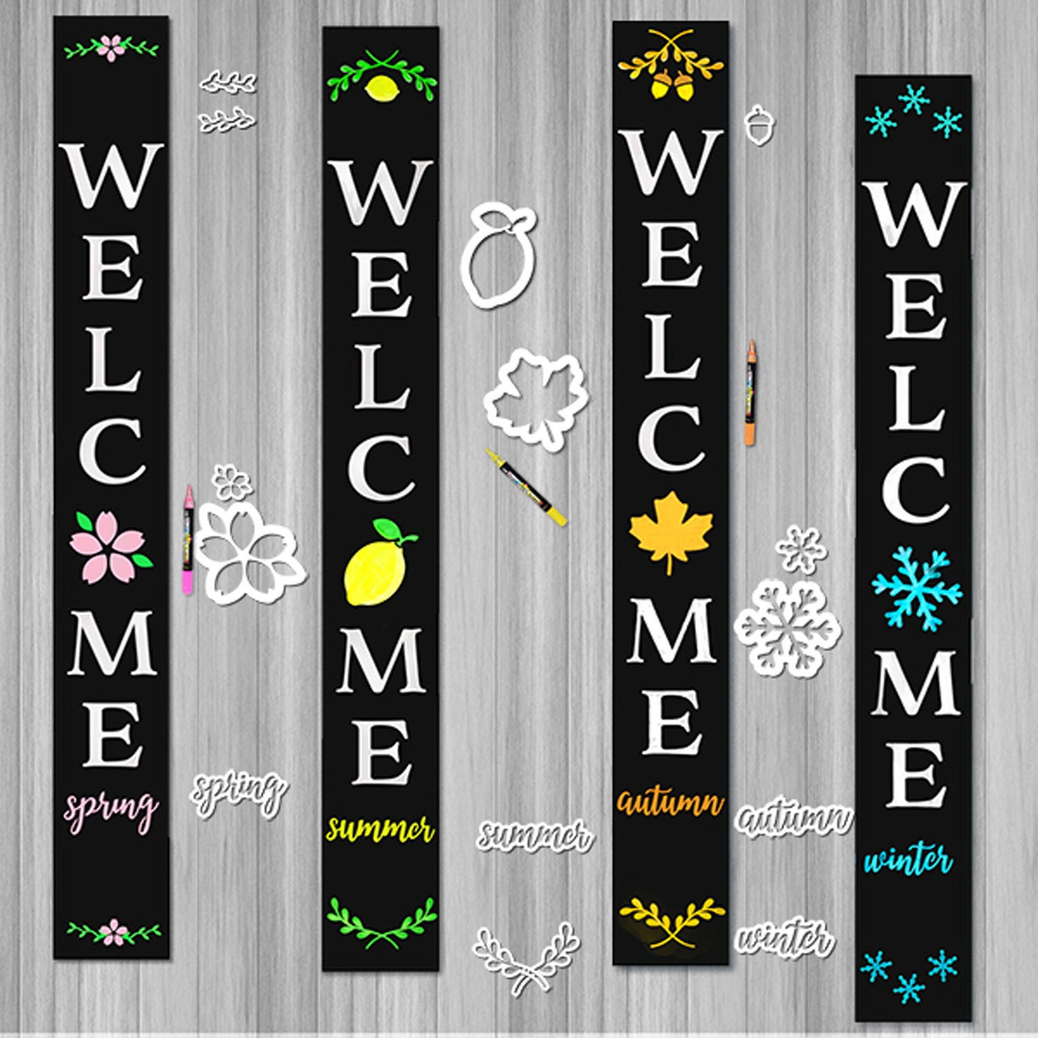 Chalkboard Stencils Spring Sign Stencils Interchangeable Etsy