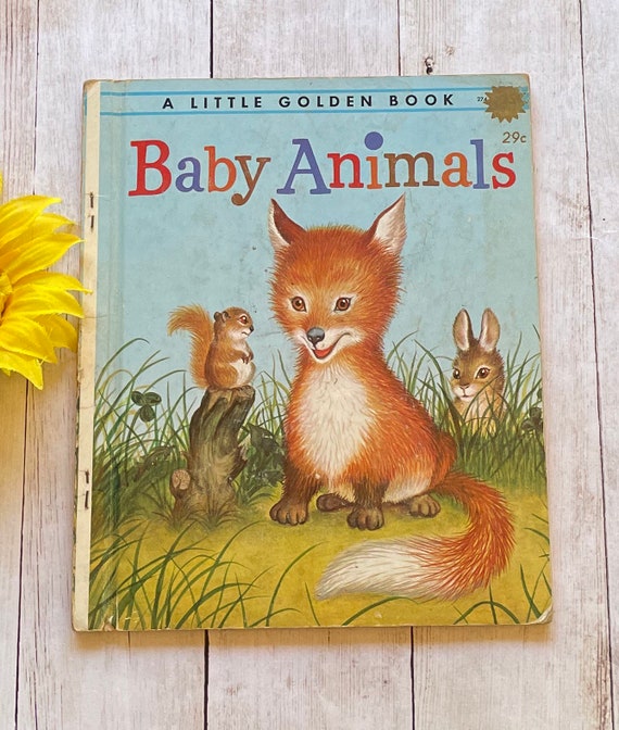 Vintage Baby Animals Little Golden Book Vintage Etsy