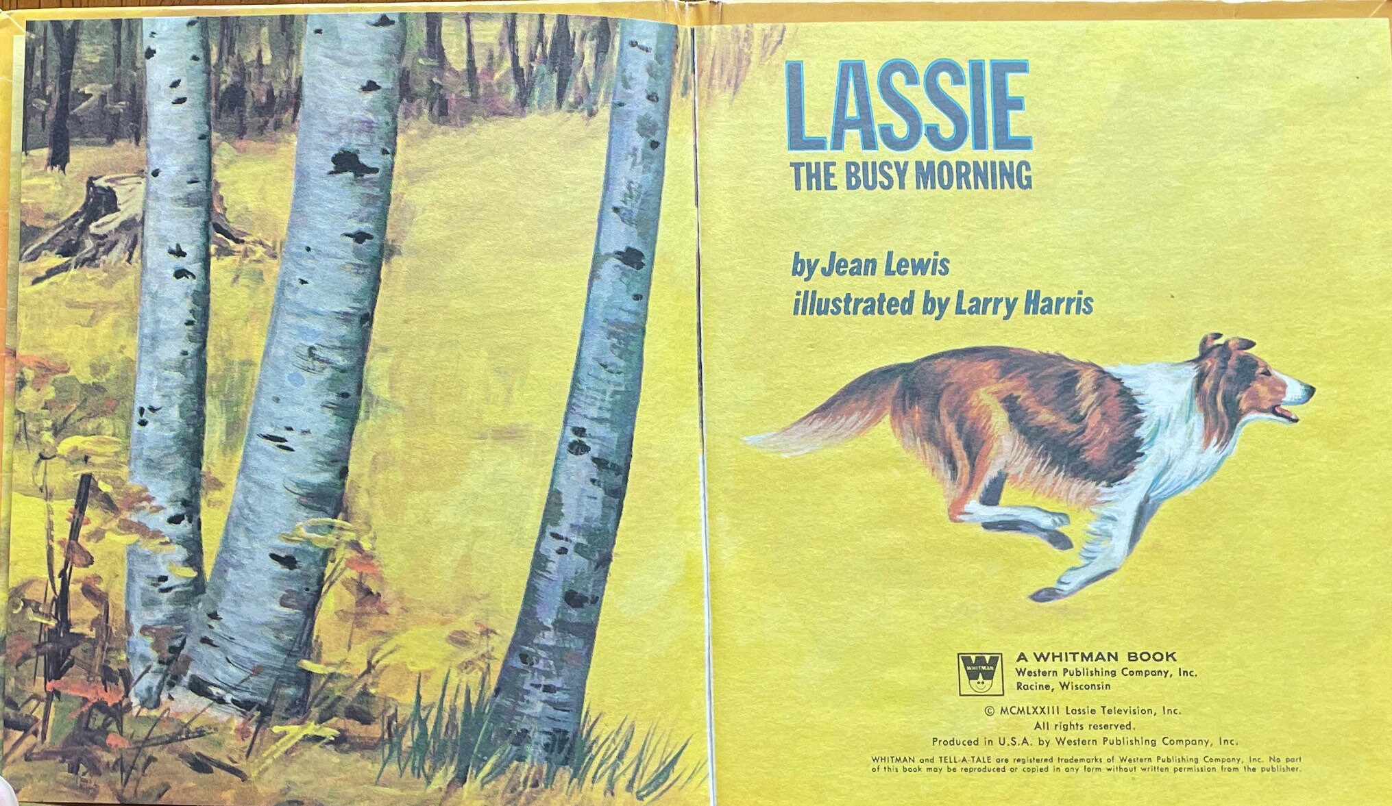 Vintage 1973 Lassie The Busy Morning Whitman Tell A Tale Etsy