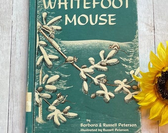 Vintage 1966 Whitefoot Mouse, Storybook, Russell Peterson, Picture Book, Bedtime Story, Read Aloud Book, 1960’s Book, Animal Story