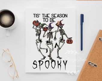Transfert de sublimation, transfert prêt à l’emploi, transfert d’Halloween, Skeleton Tis The Season To Be Spooky, Sublimation, Transfert de chemise d’Halloween