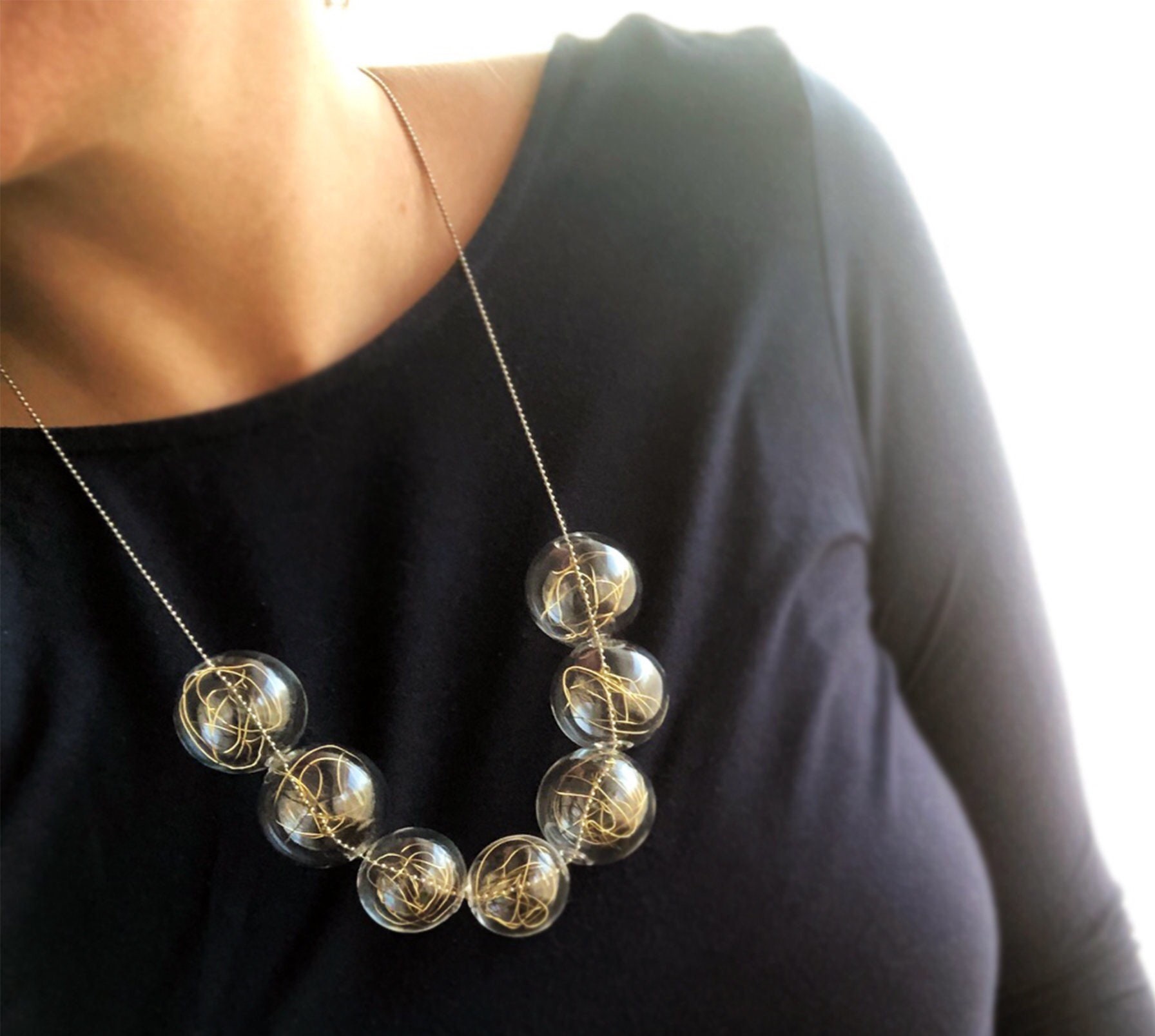 Glass ball shop pendant necklace