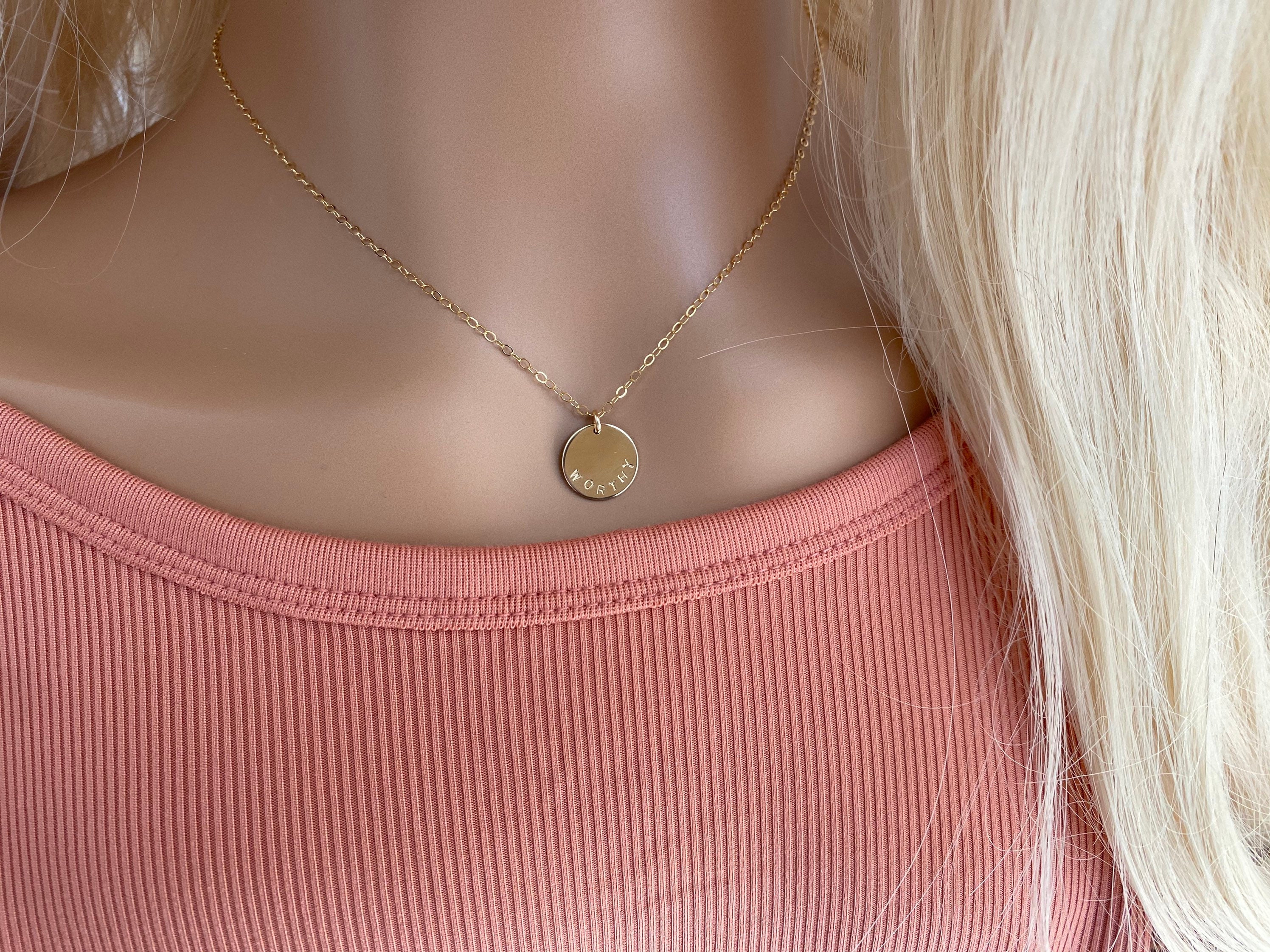 WORTHY Necklace Women Empowerment Jewelry Affirmation Etsy