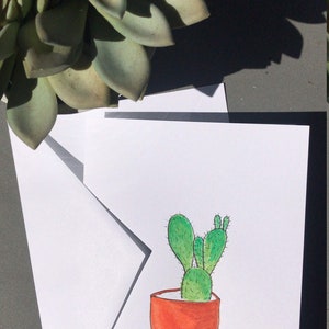 Carte de salutation de plante de cactus