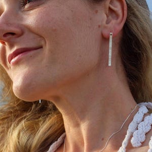 SOLEIL Sterling Silver Earrings, Citrine Quartz Earrings, original gift for women, natural stone earrings, boho and hippie earrings
