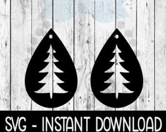 Tree Earrings Svg Etsy
