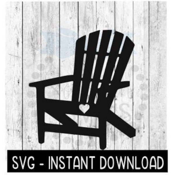 Adirondack Chair, Beach Summer SVG, SVG Files Instant Download, Cricut Cut Files, Silhouette Cut Files, Download, Print