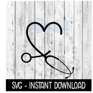 Nurse SVG, Add Your Own Name Nurse Stethescope Heart SVG Files, Instant Download, Cricut Cut Files, Silhouette Cut Files, Download, Print