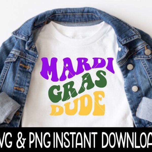 Mardi Gras Dude SVG Files, Mardi Gras Multi Colored SVG, Mardi Gras PNG, Instant Download, Cricut Cut Files, Silhouette Cut File, Download