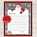 Santa Letter, Printable Letter to Santa, Instant Printable Letter to ...