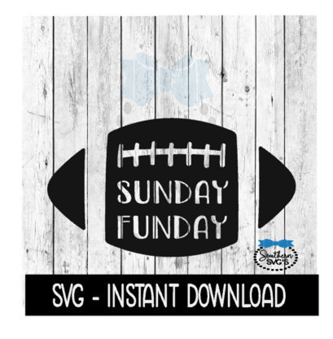 Sunday Funday Cutout of Football SVG Football SVG Files - Etsy