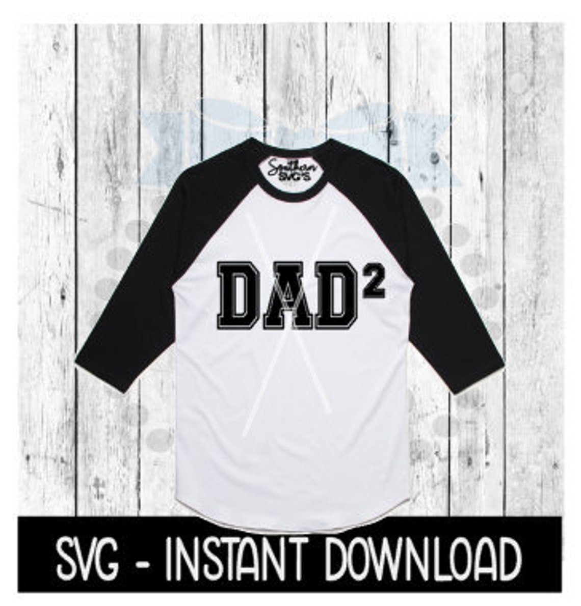 Dad 2 SVG Dad Two Kids Tee Shirt SVG Father's Day SVG - Etsy
