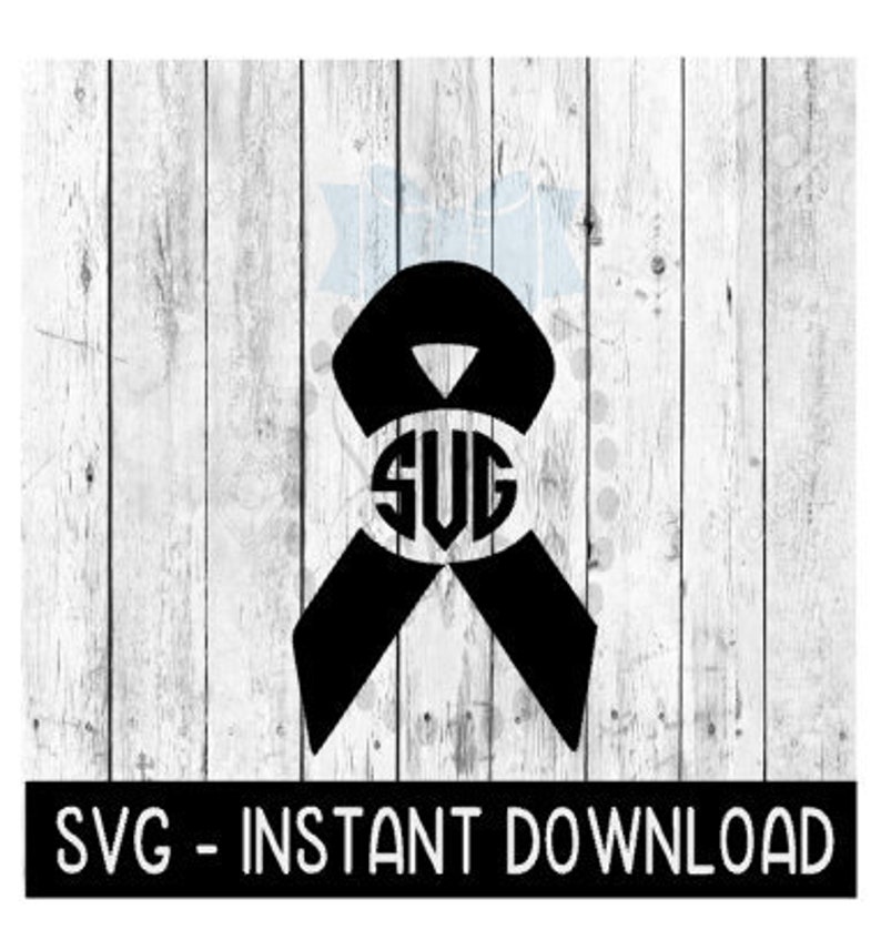 Download Cancer Ribbon Monogram Frame SVG SVG Files Instant ...