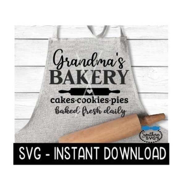Download Christmas Svg Grandma S Bakery Farmhouse Svg Files Apron Etsy