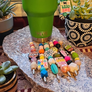 Tumbler charms, Beaded Charms, Yeti charms, Stanley cup charms, Handmade gifts, Charms,  Hydroflask Charms, Tumbler bling, Handle charms