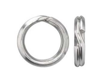 HA11515 Charming Beads Silver Plated Iron 0.7 x 6mm Split Rings Packet of 350