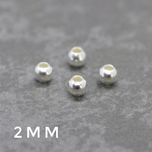 925 Sterling Silver ROUND SPACER BEADS 2mm, 3mm, 4mm, 5mm, 6mm, 8mm wholesale jewellery making findings 2mm