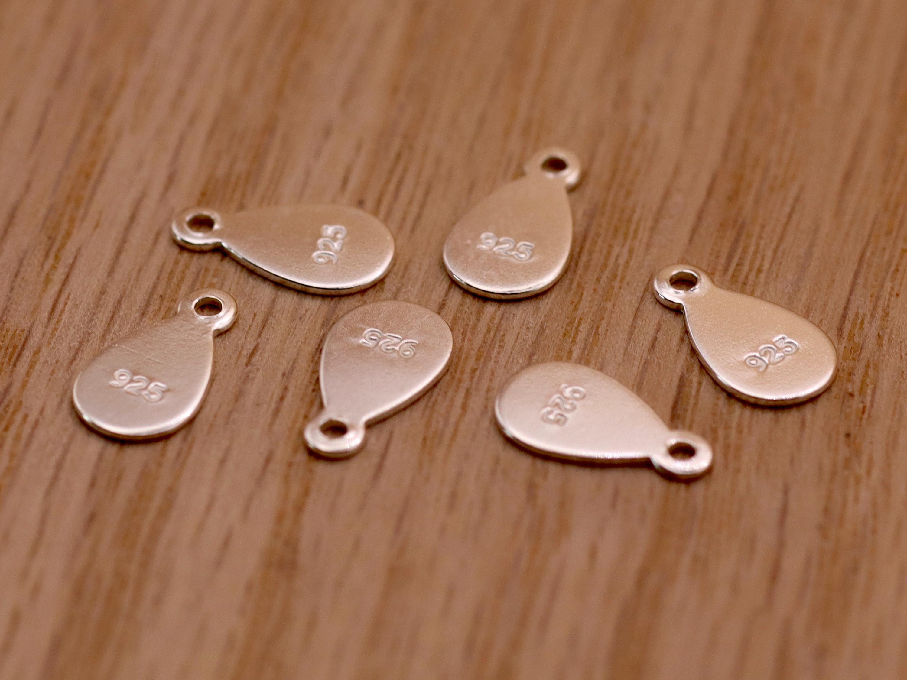 Sterling Silver 925 Stamped Tag | Flat Oval Chain Tag for