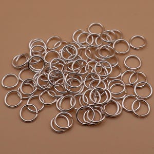 925 Sterling Silver OPEN JUMP RINGS - (22 gauge/ 0.64mm) 3mm, 4mm, 5mm, 6mm, 7mm, oval - wholesale jewellery making findings