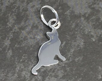 Mireval Sterling Silver Enameled Persian Cat with Kitten Charm on an Optional Charm Holder
