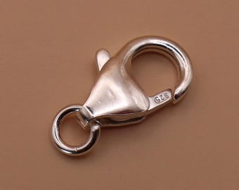 Sterling Silver Lobster Clasp, Jewellery Making Findings (7mm, 8mm, 10mm, 12mm)