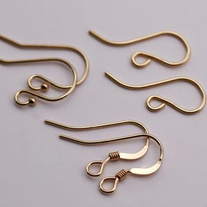 14K Gold Filled Earring Hooks - Jewellery Making Findings