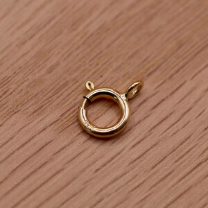 Cierre de anillo tipo perno de oro macizo de 9 quilates, pieza para joyería (5,5 mm, 6 mm) 5.5mm