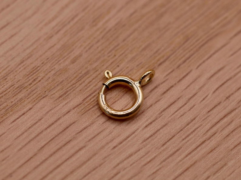 Cierre de anillo tipo perno de oro macizo de 9 quilates, pieza para joyería (5,5 mm, 6 mm) 5.5mm